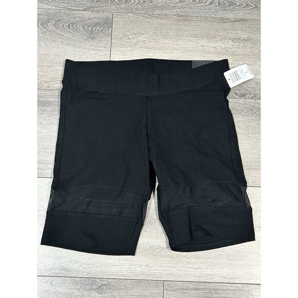 Torrid Women's Plus Black Mesh Inset Bike Shorts Size L 12 - Picture 1 of 6